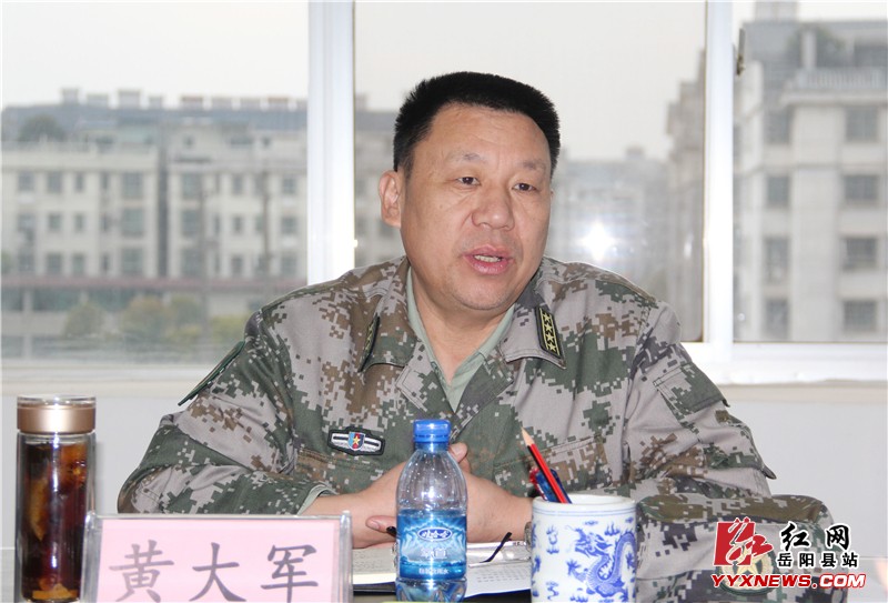 黄大军来我县督查民兵整组工作