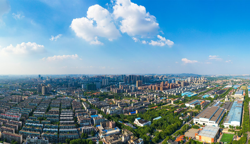 地处长株潭绿心的湘潭岳塘区。岳塘区融媒体中心供图